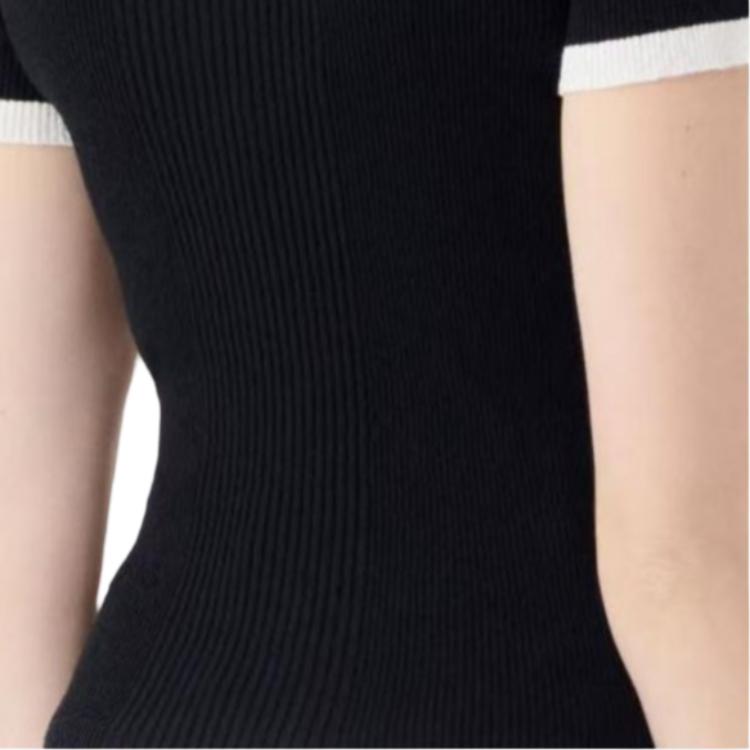 Женская футболка Chanel SS25T (бело-черная) — фото 6
