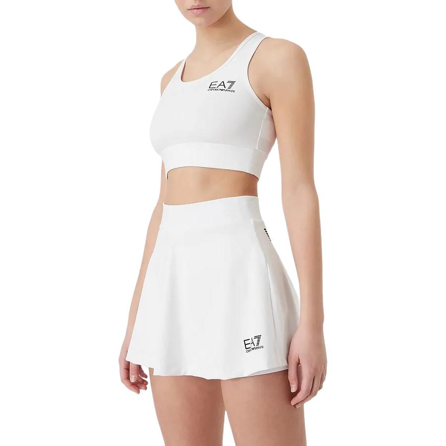 EMPORIO ARMANI Logo Printed Square Neck Sports Bra