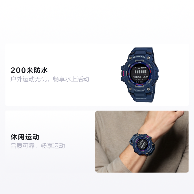 Мужские очки Casio G-SHOCK (черные) — фото 2