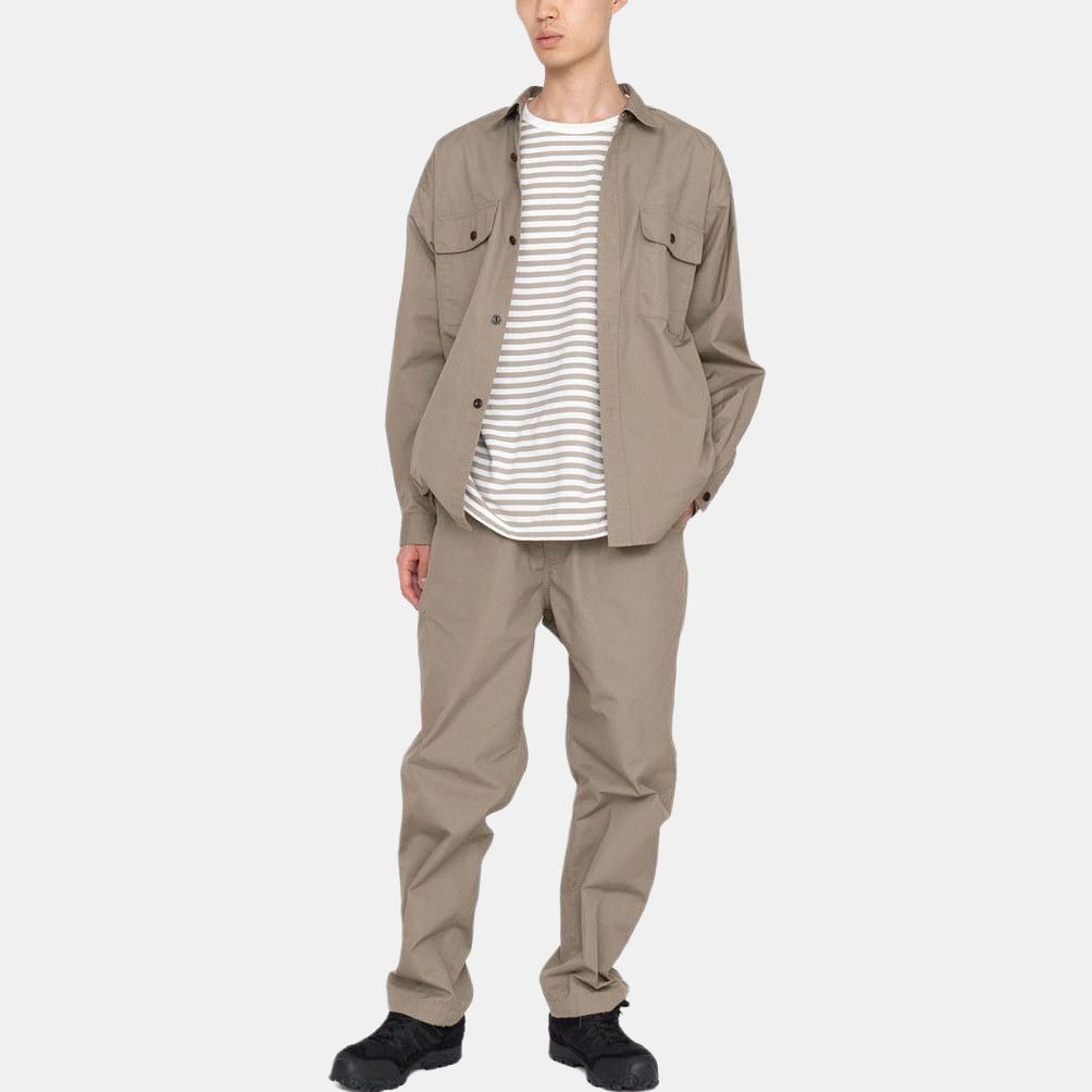 Мужская куртка nanamica Shirt Jacket (однотонная) — Морской синий — фото 13