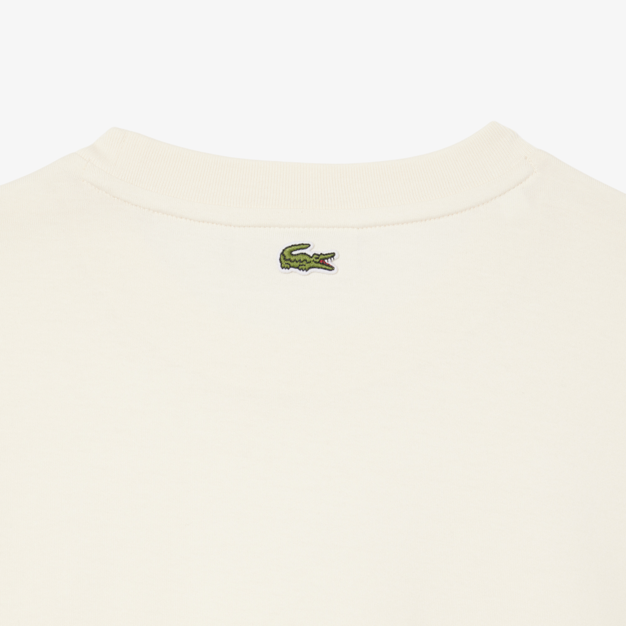 Женская футболка LACOSTE T (кремовая) — фото 5