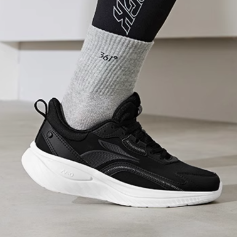 361° SoftStep 3.0 Synthetic Leather Slip Resistant Abrasion Resistant Low top Running Shoes Men’s Black White