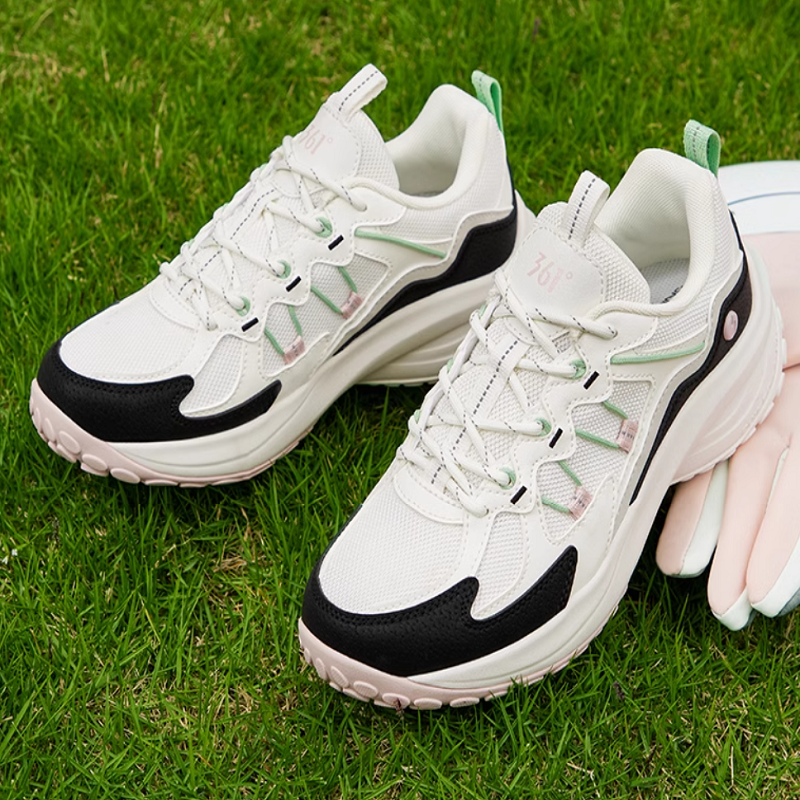361° Slip Resistant Abrasion Resistant Low top Running Shoes Women’s White
