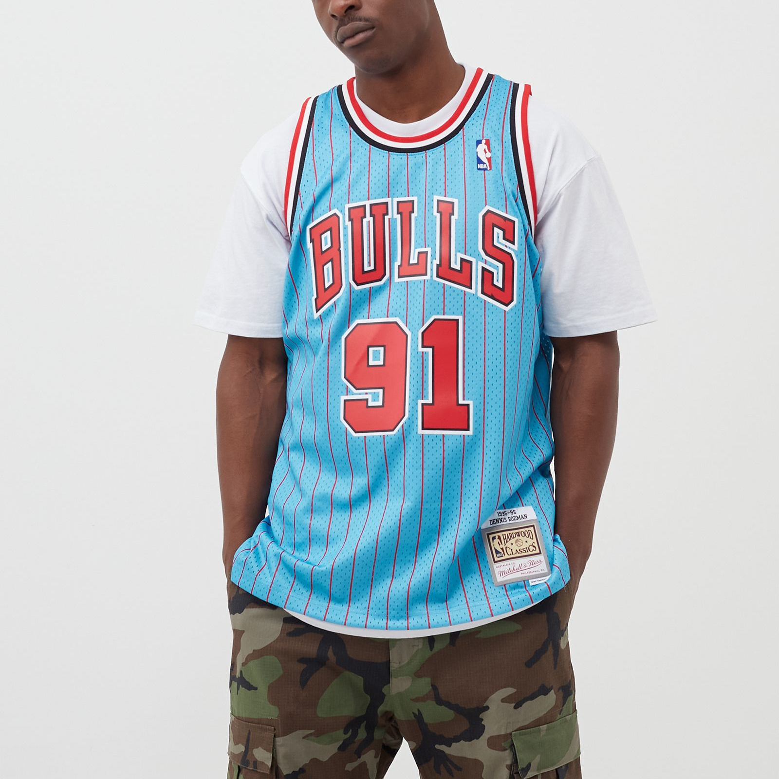 Mitchell Ness Basketball Jersey Men’s Sky Blue