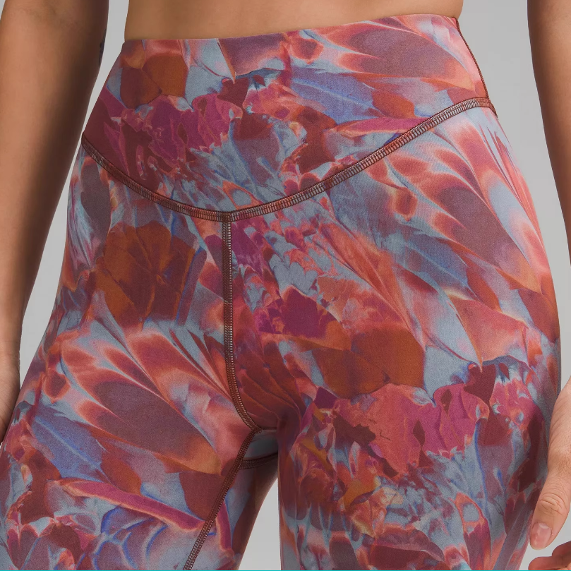 Lululemon Wunder Under Sports Pants Women's Marble Mida Burn Apricot Moderate