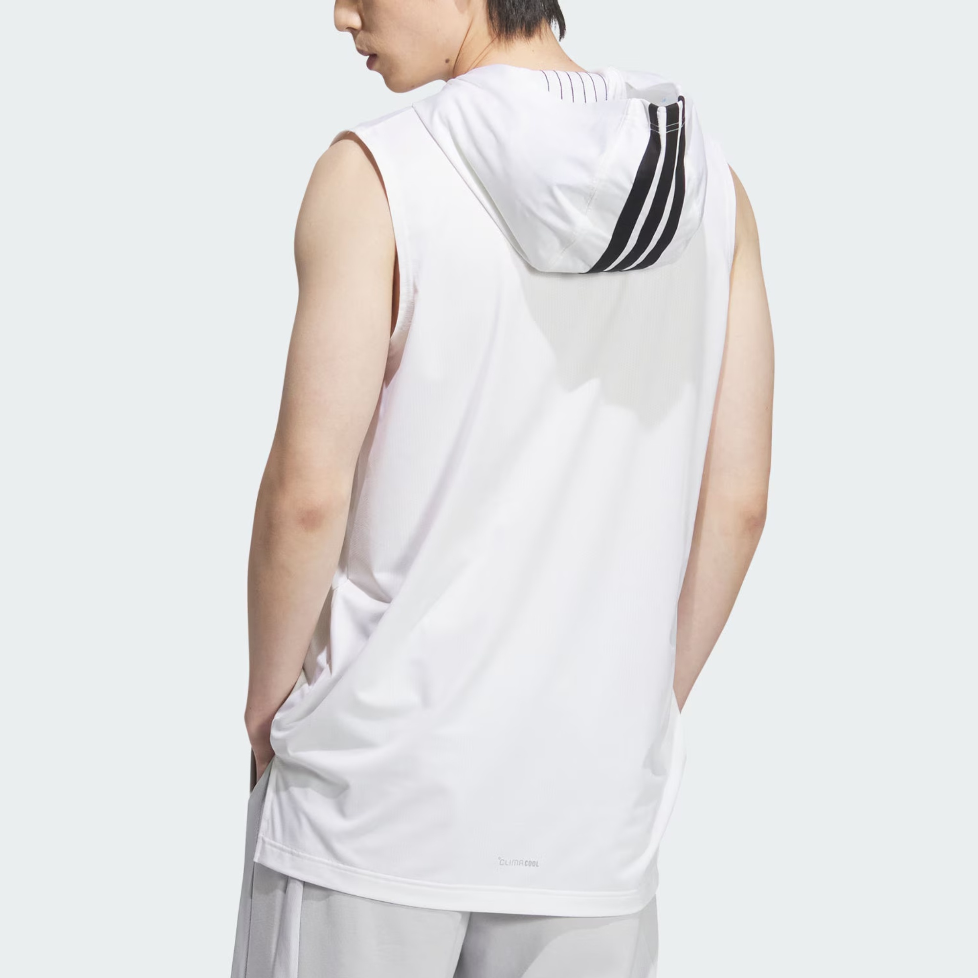 Adidas BASKETBALLHooded Basketball Jersey Unisex White