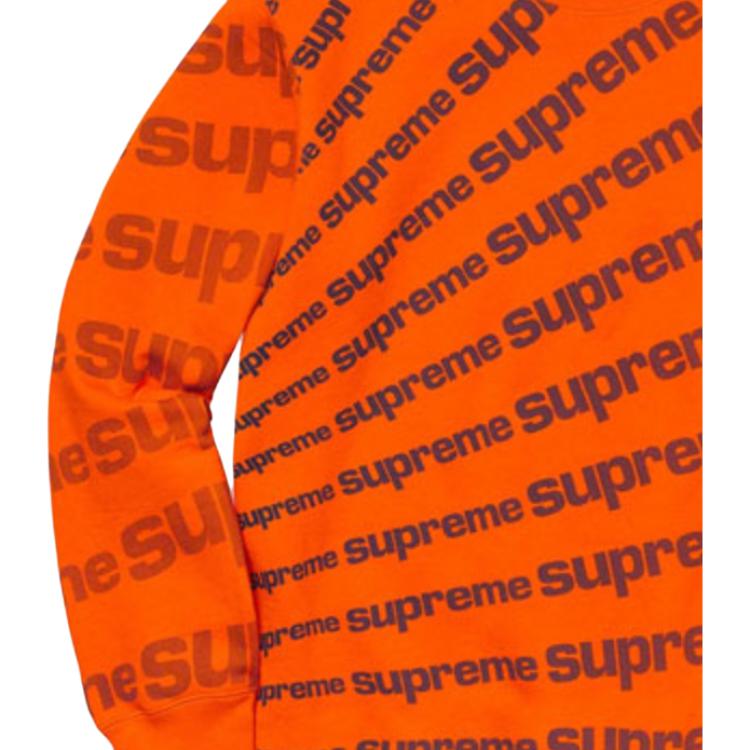 Худи Supreme SS20 Week 1 Radial Crewneck Logo (оранжевый) — фото 2