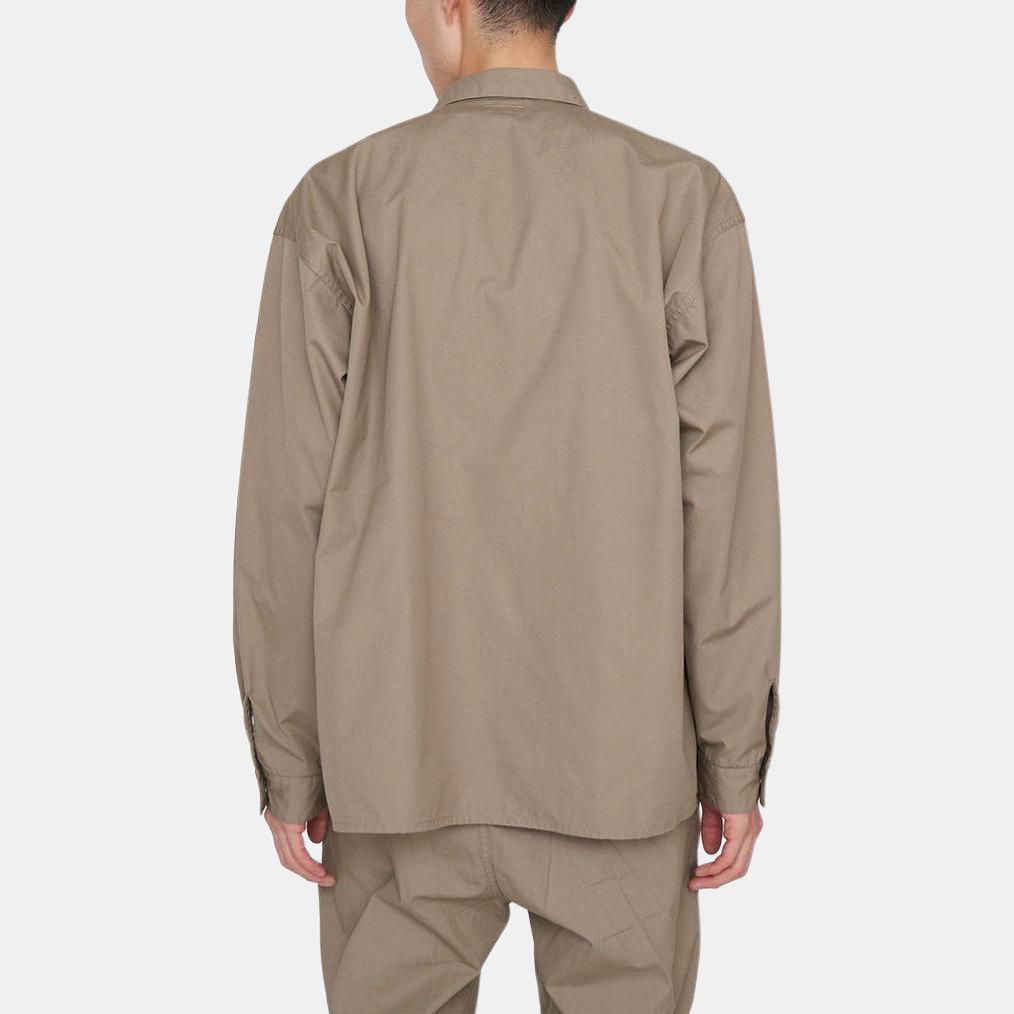 Мужская куртка nanamica Shirt Jacket (однотонная) — Морской синий — фото 11