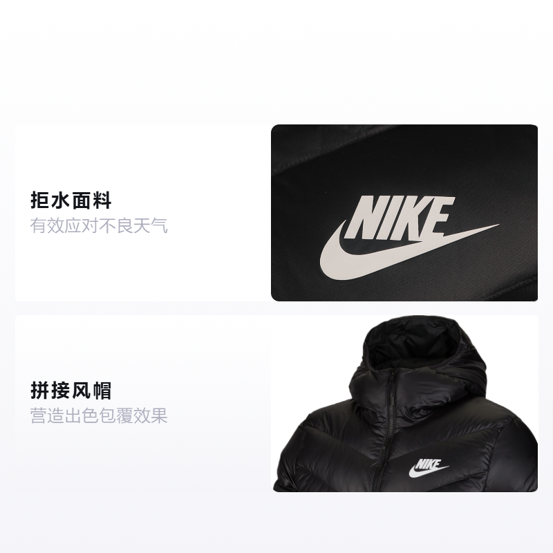 Мужская куртка Nike Sportswear NSW Down Fill (черная) — фото 2