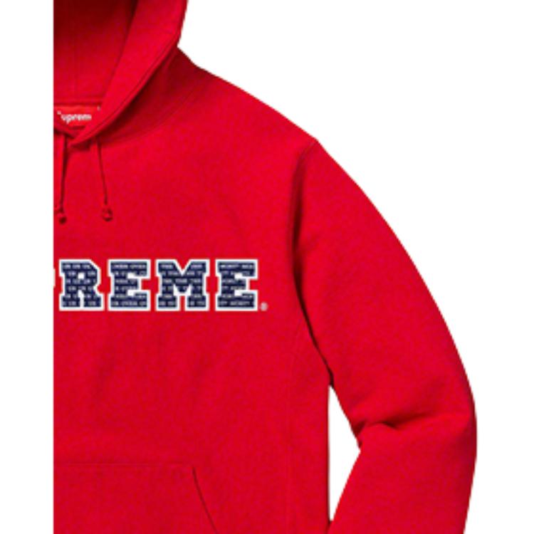 Худи Supreme FW19 Week 1 The Most Hooded Sweatshirt (красное) — фото 5