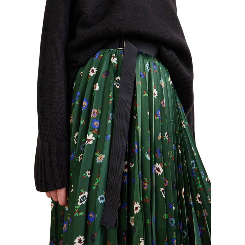 Женское платье Sacai Belted Grosgrain-Trimmed (черное) — фото 2
