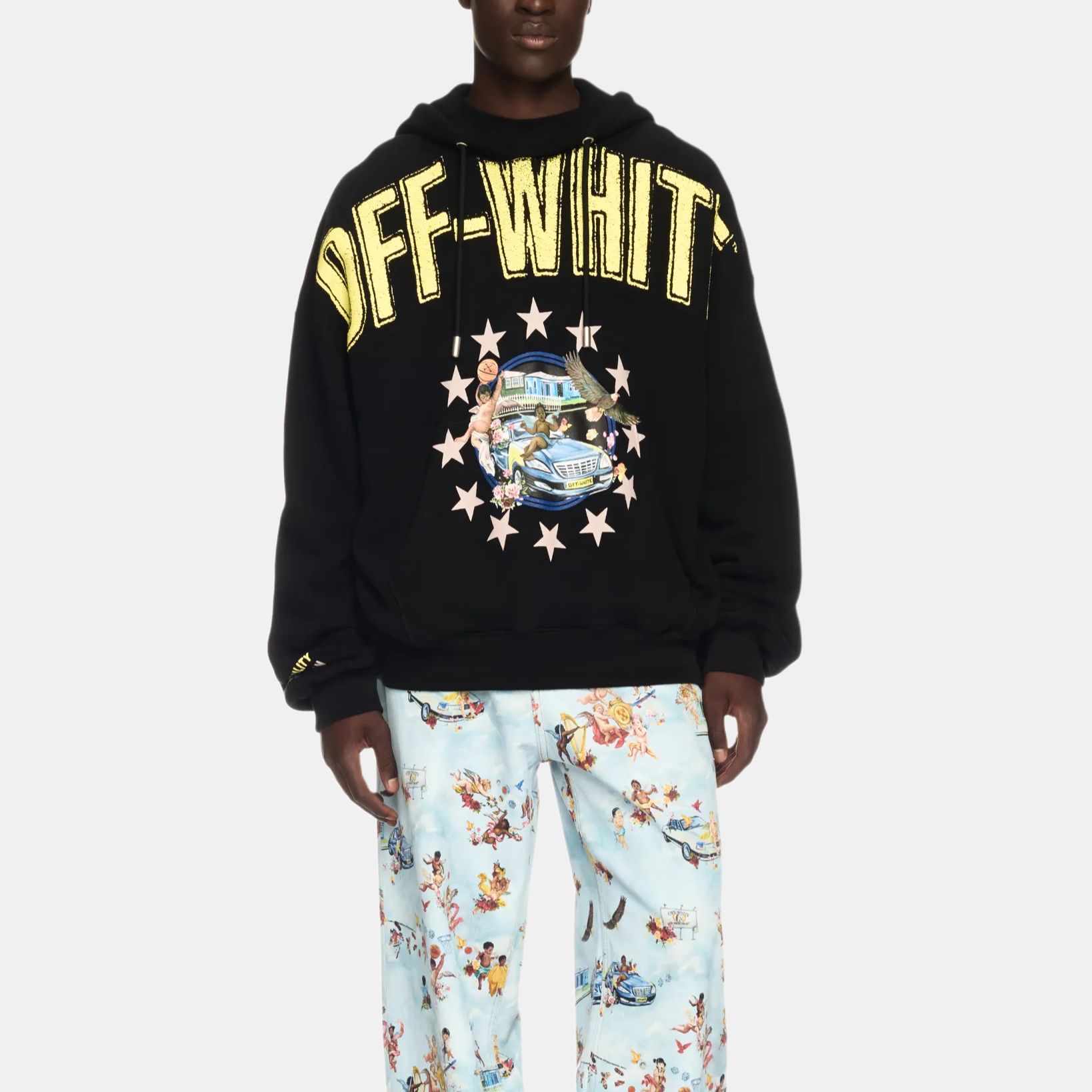 Мужское худи OFF-WHITE (черное) — фото 2