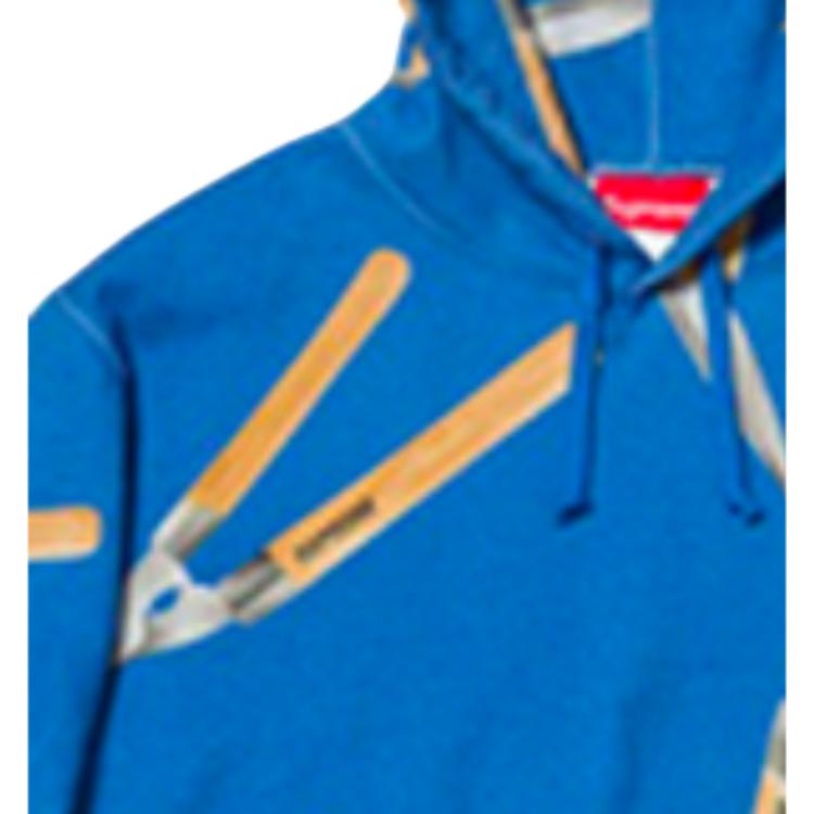 Худи Supreme SS19 Shears Hooded Sweatshirt (синее) — фото 2