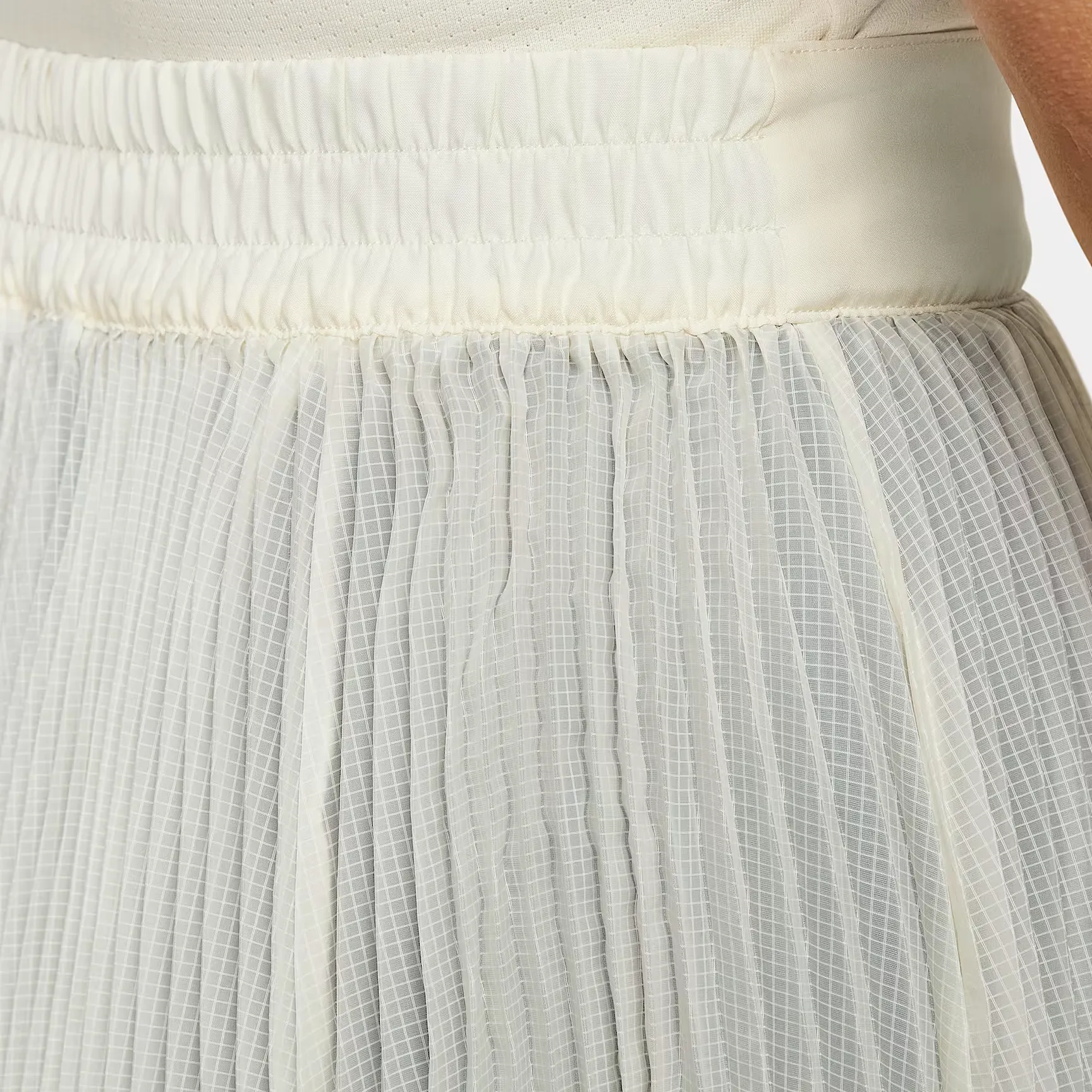 Nike Court Slam SS25 Casual Long Skirt Women's Light Ivory White/Black