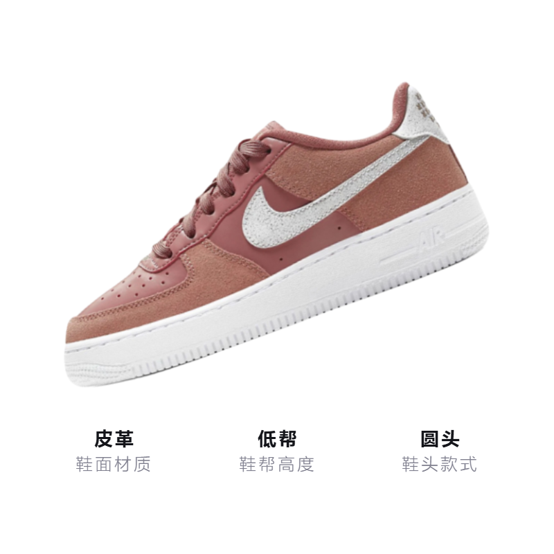 Кеды Nike NikeAir Force 1 LV8 GS (розовый) — фото 3