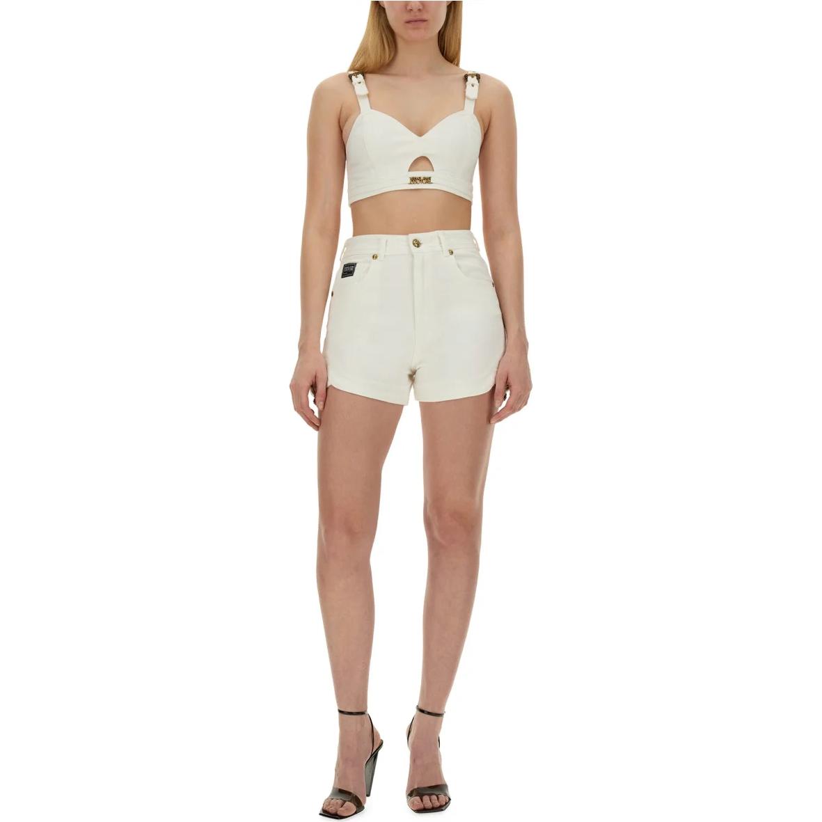Женские шорты Versace JEANS COUTURE SS24 (белые) — фото 3