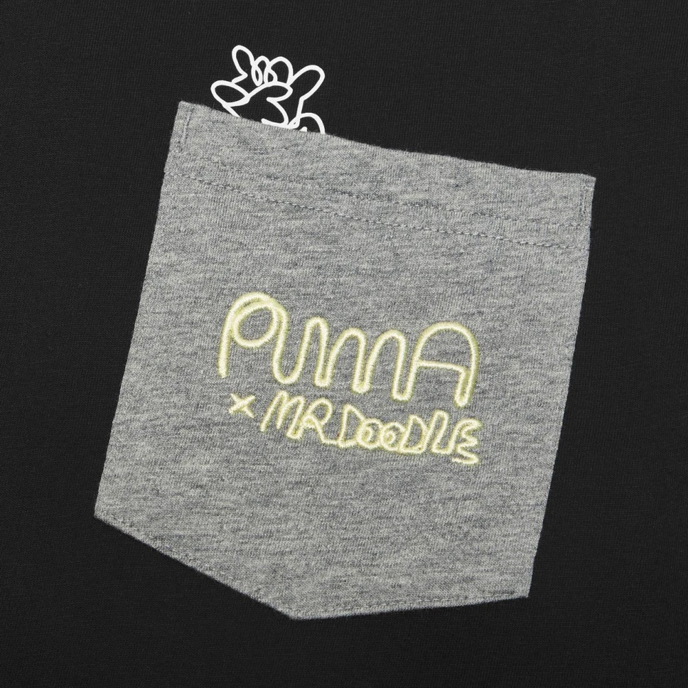 Мужская футболка PUMA x Mr Doodle (черная) — фото 5