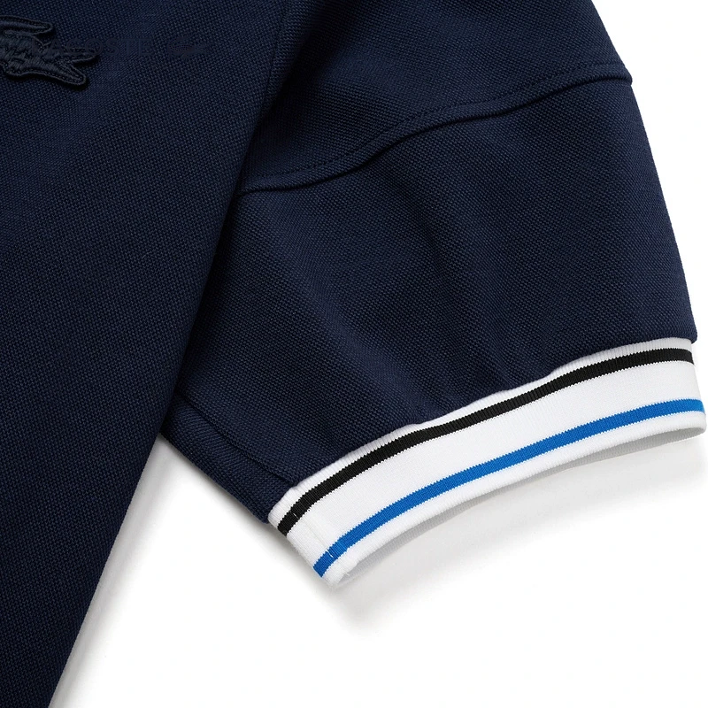 Женская футболка LACOSTE Поло (темно-синяя) — фото 4