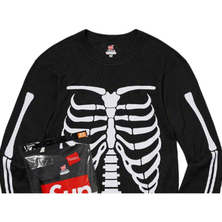 Футболка Supreme x Hanes x Bones Thermal Crew sup-fw21-337