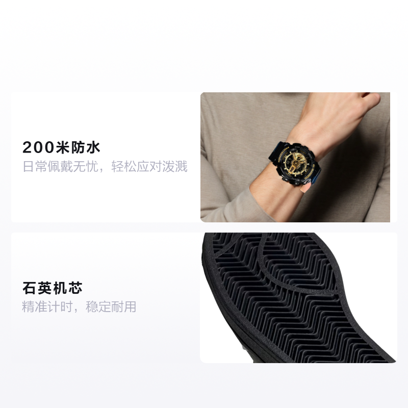 Унисекс часы CASIO GA&BA (черные) — фото 2
