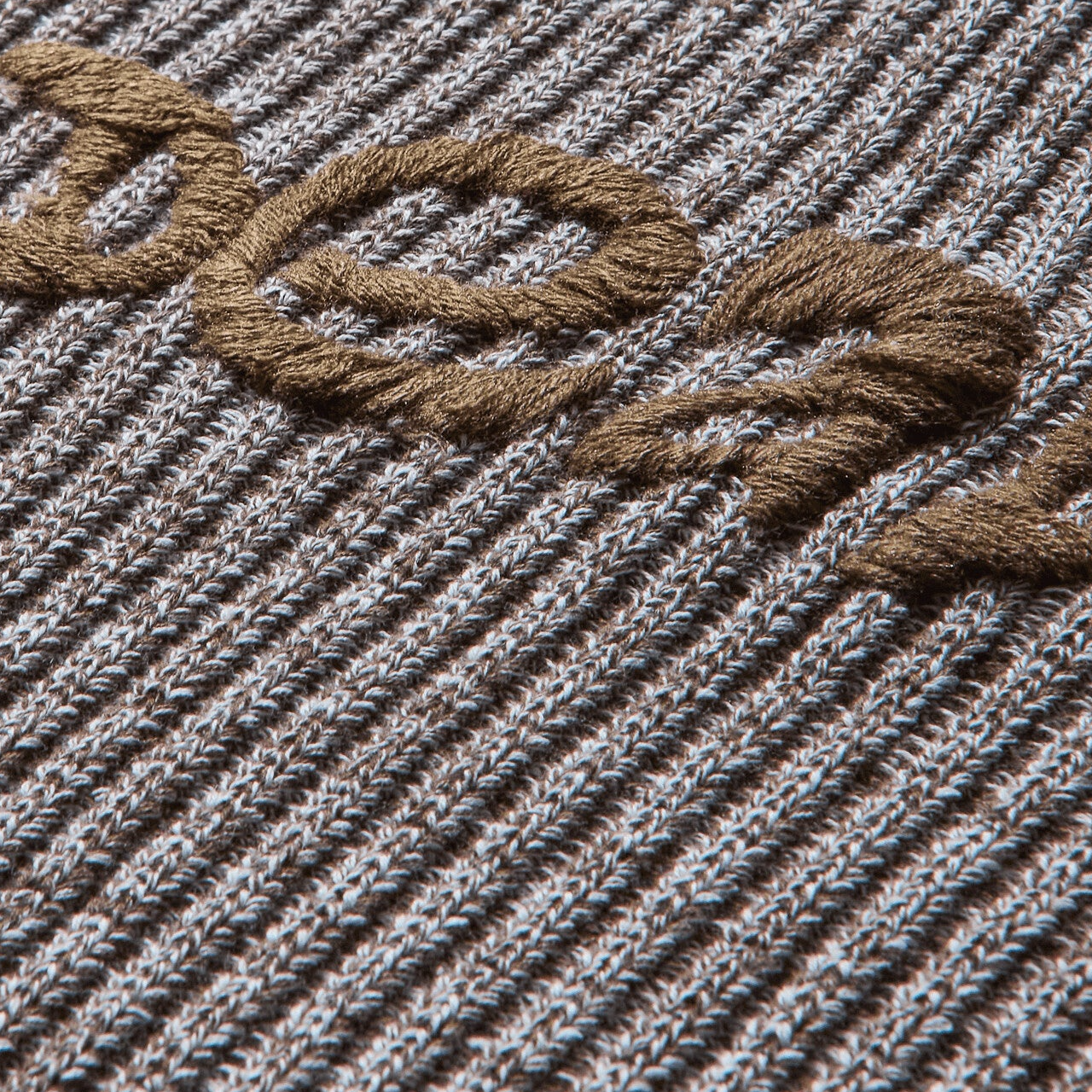Мужское худи Brain Dead Knitted Zip Polo (коричневое мульти) — фото 3