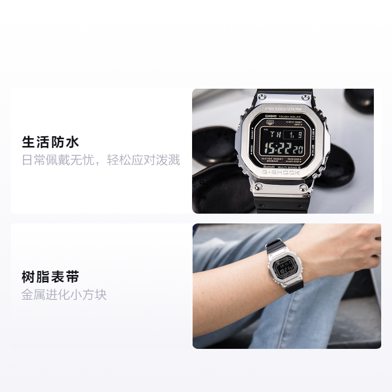 Мужские часы Casio B5000 Full Metal (черные) — фото 2