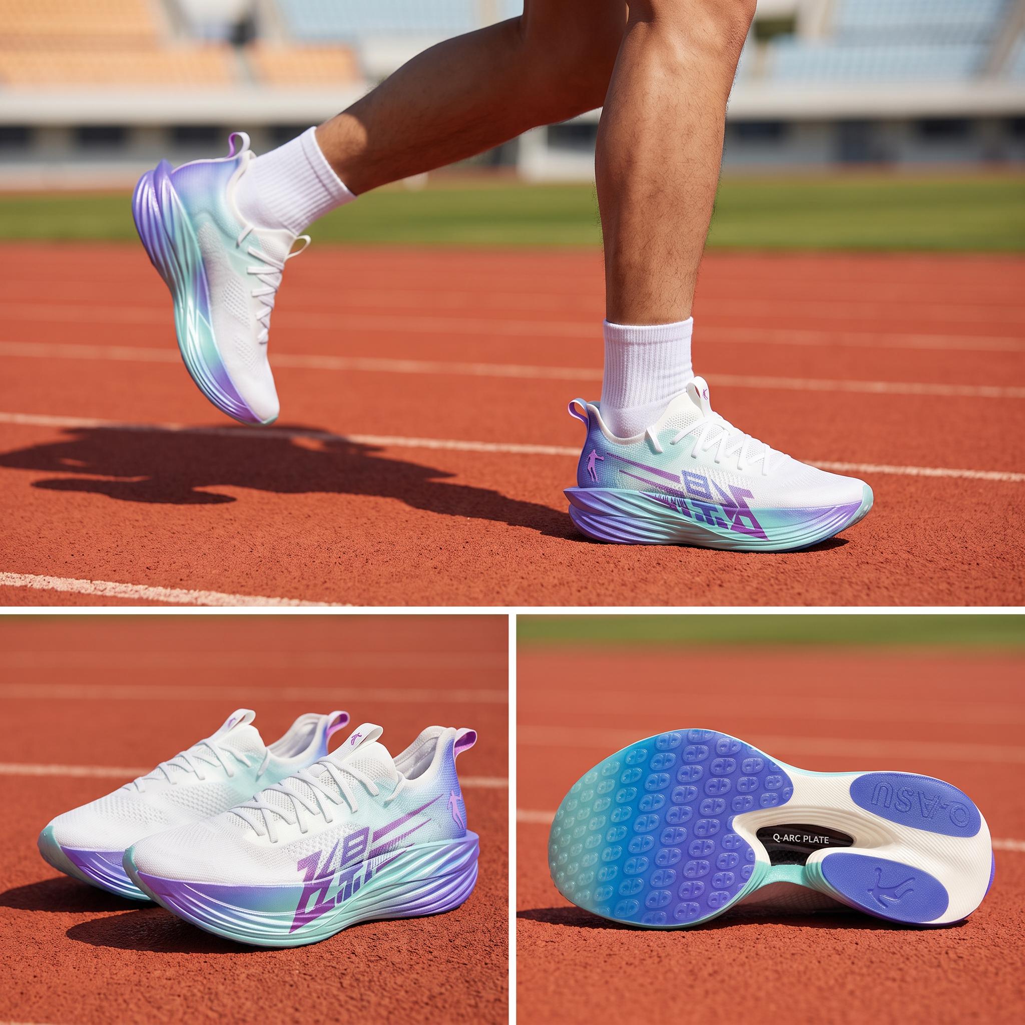 QIAODAN Feiying Plaid 1.5 Breathable Low top Q ASU Outsole Q KUNGFU PRO HP Racing Running Shoes Men's