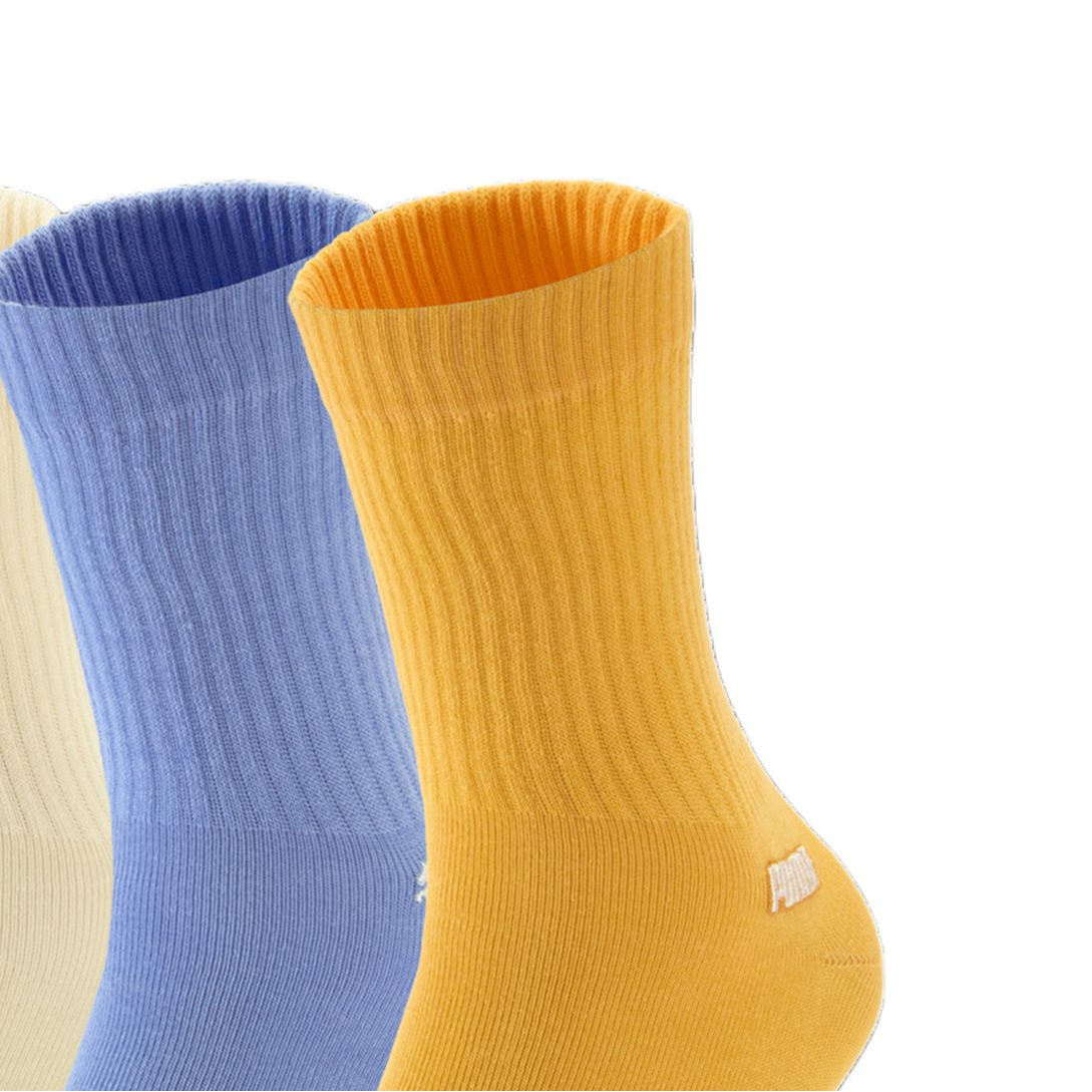 PUMA UnisexSHORT Crew Socks Unisex 3 Pack Khaki/Tea Brown