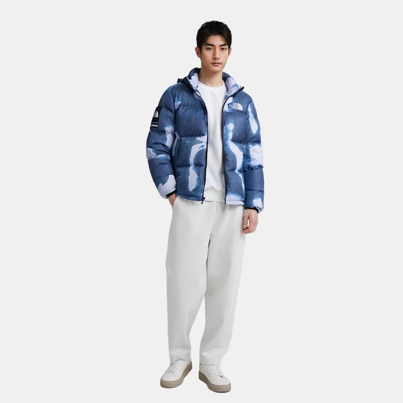 Спортивная куртка Supreme x The North Face Bleached Denim Nuptse