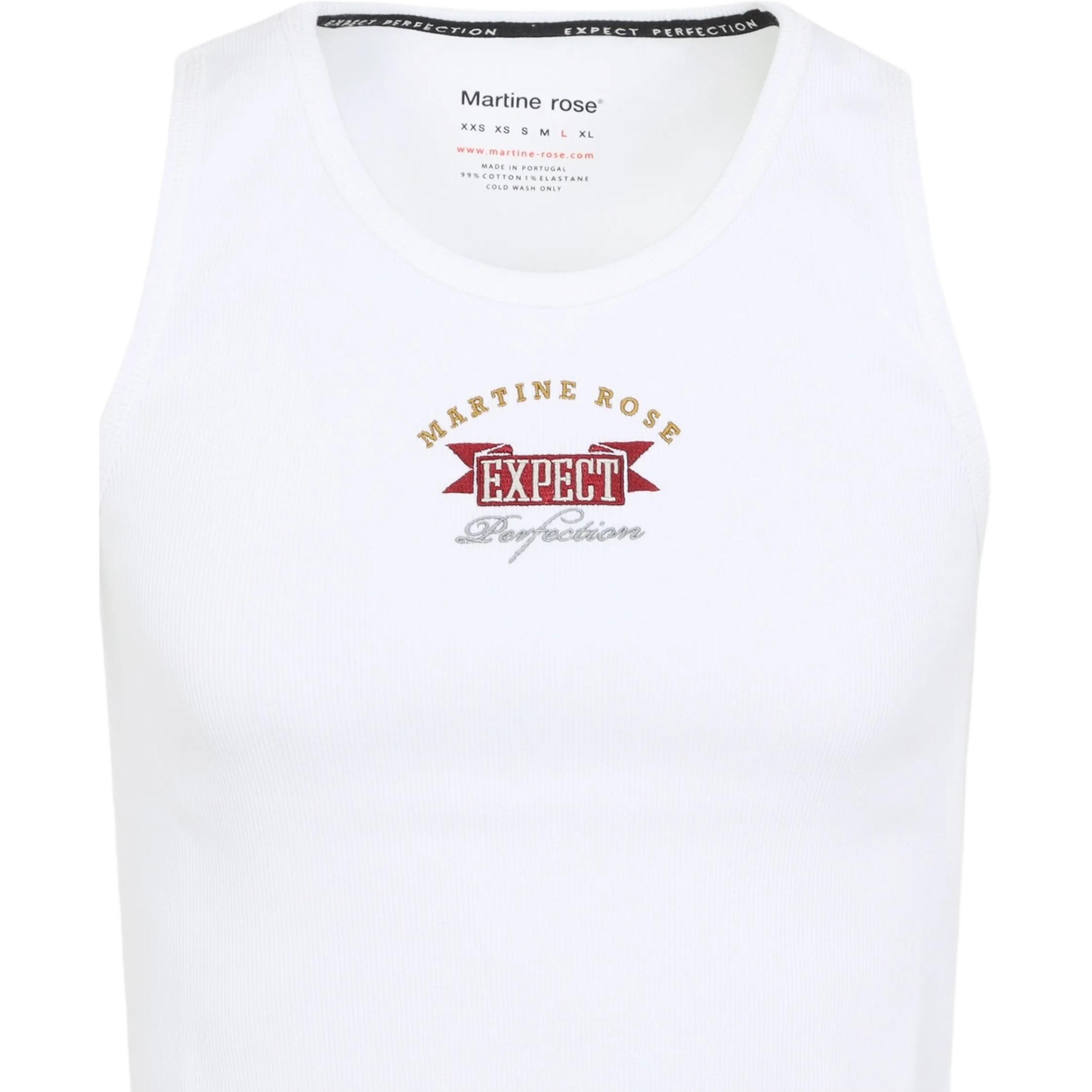 Мужская майка Martine Rose SS26 Logo (белая) — фото 4