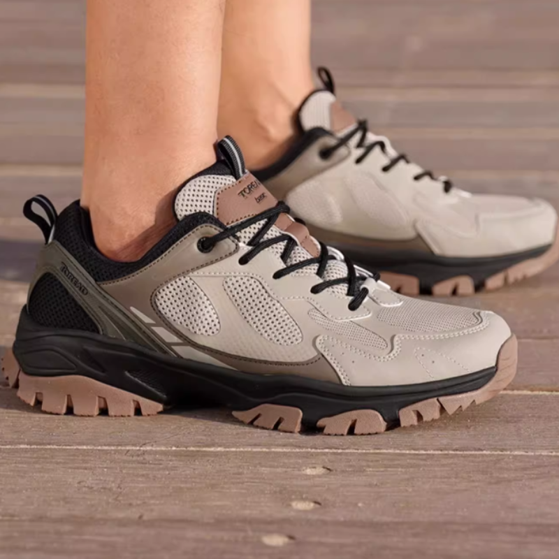 TOREAD Slip Resistant Abrasion Resistant Slip Resistant Abrasion Resistant Low top Hiking Shoes Men’s Khaki Brown