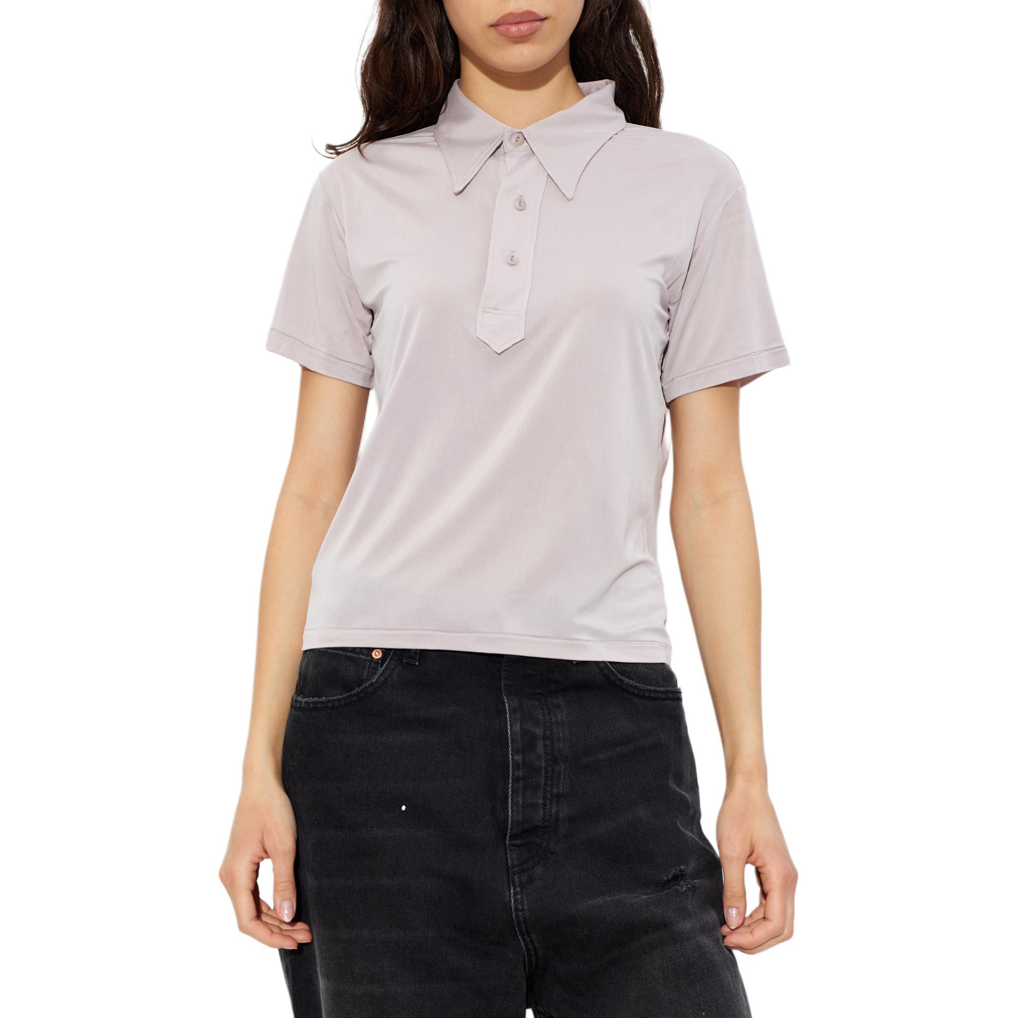 Женская футболка Maison Margiela Polo (однотонная) — фото 3