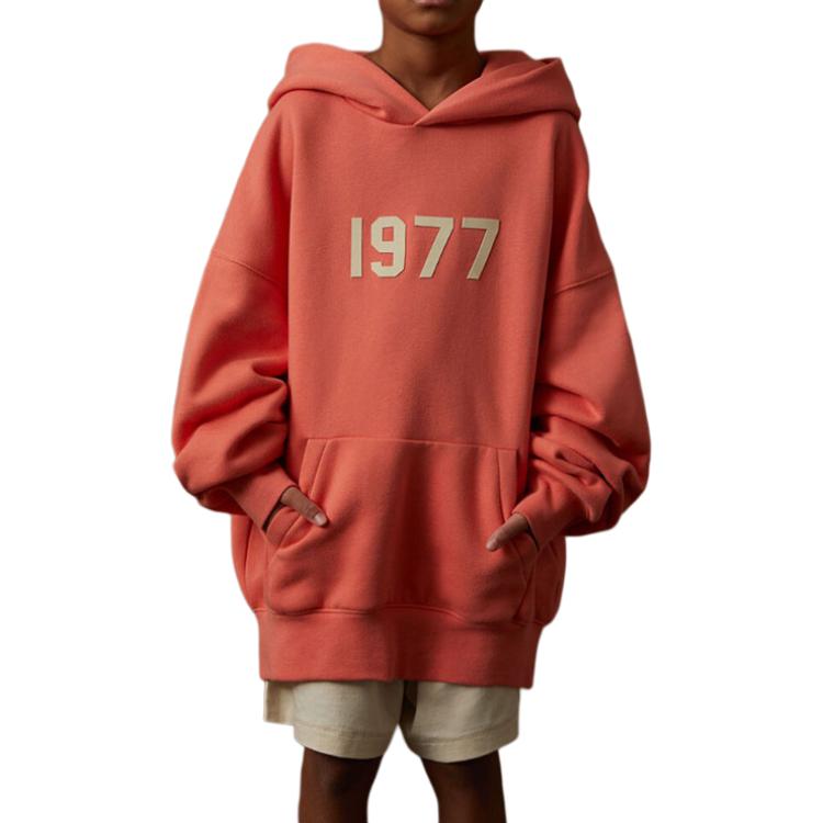 Женское худи Fear of God Essentials FW22 Kids Essentials-Hoodi Coral (коралловый) — фото 3