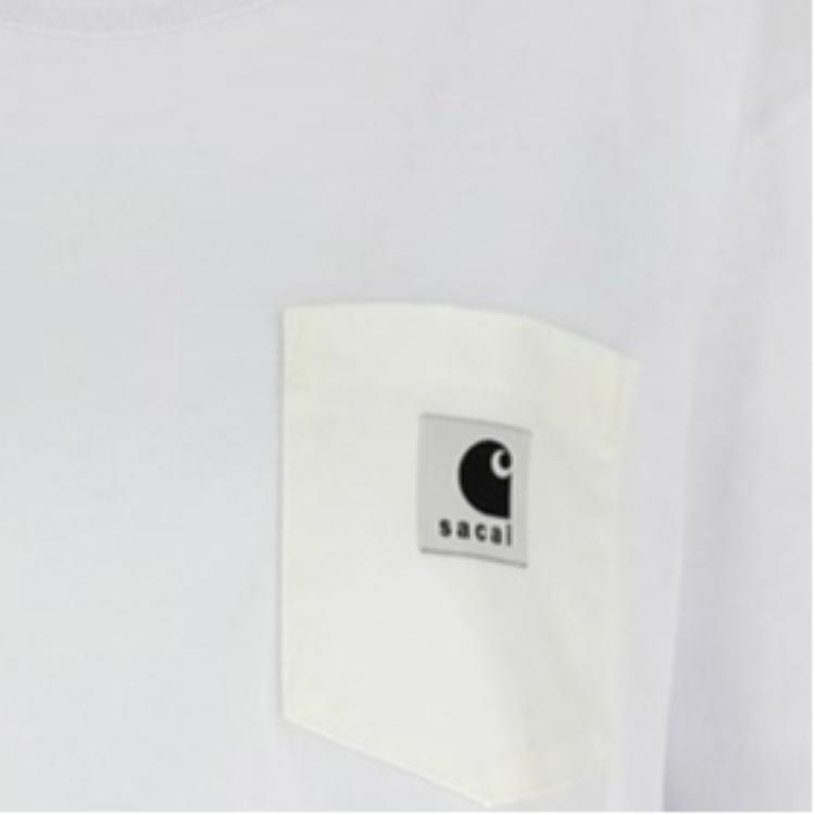 Женская футболка Sacai x Carhartt WIP (черная) — фото 4