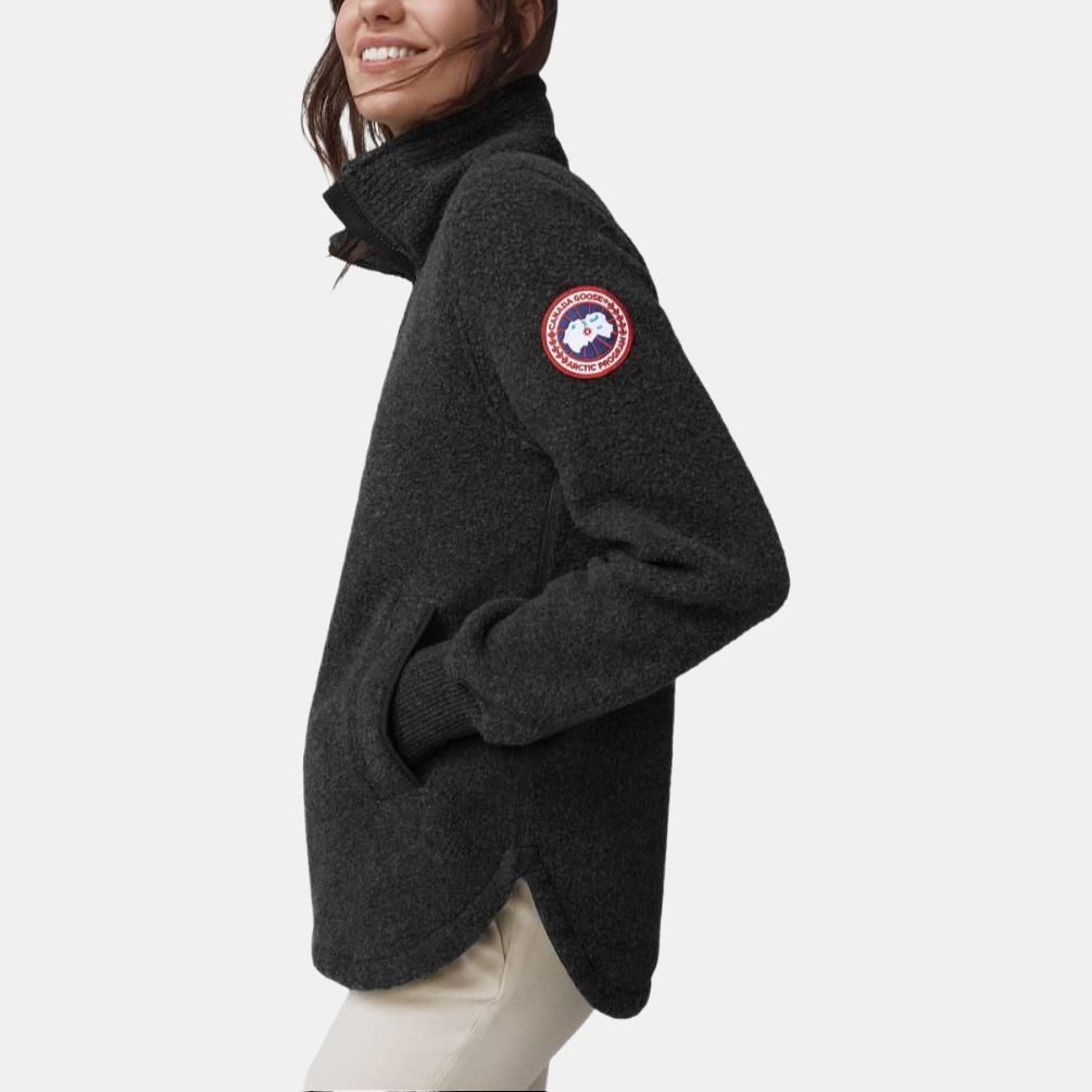 Женский свитер Canada Goose Severn ½ Zip Sweater Kind Fleece Logo (черный) — фото 4