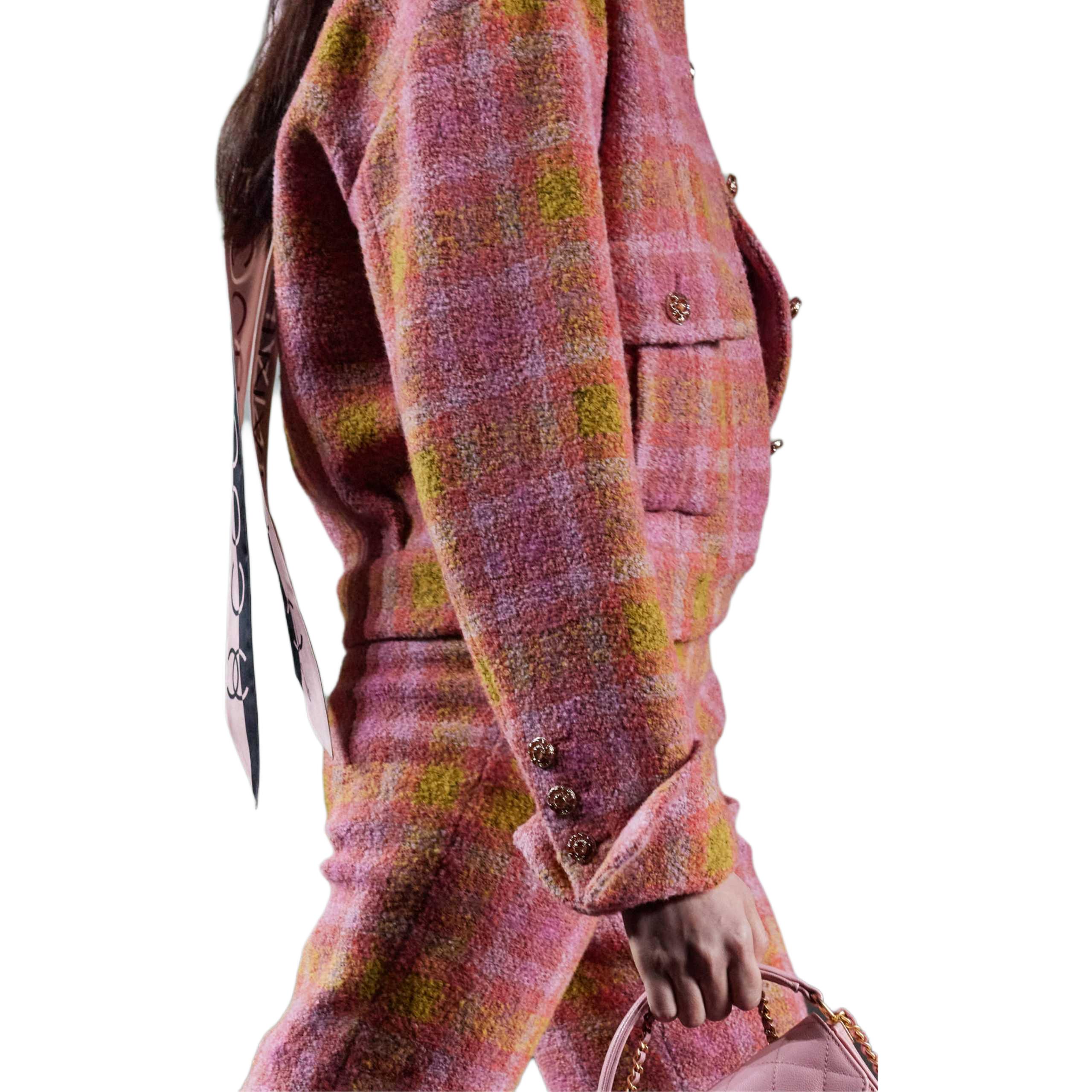 Женская куртка Chanel Tweed Jacket (красная) — фото 5