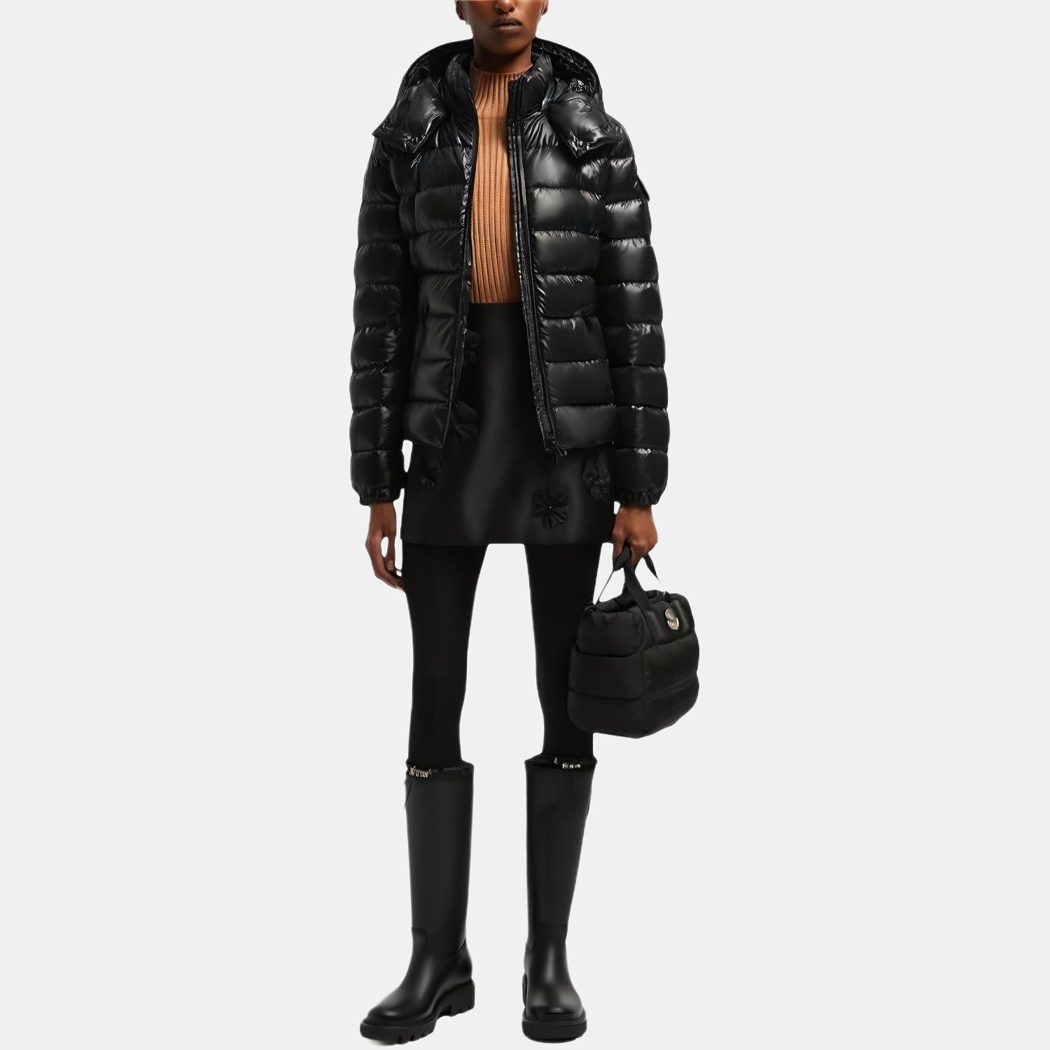 Женская куртка Moncler Bady (черная) — фото 4