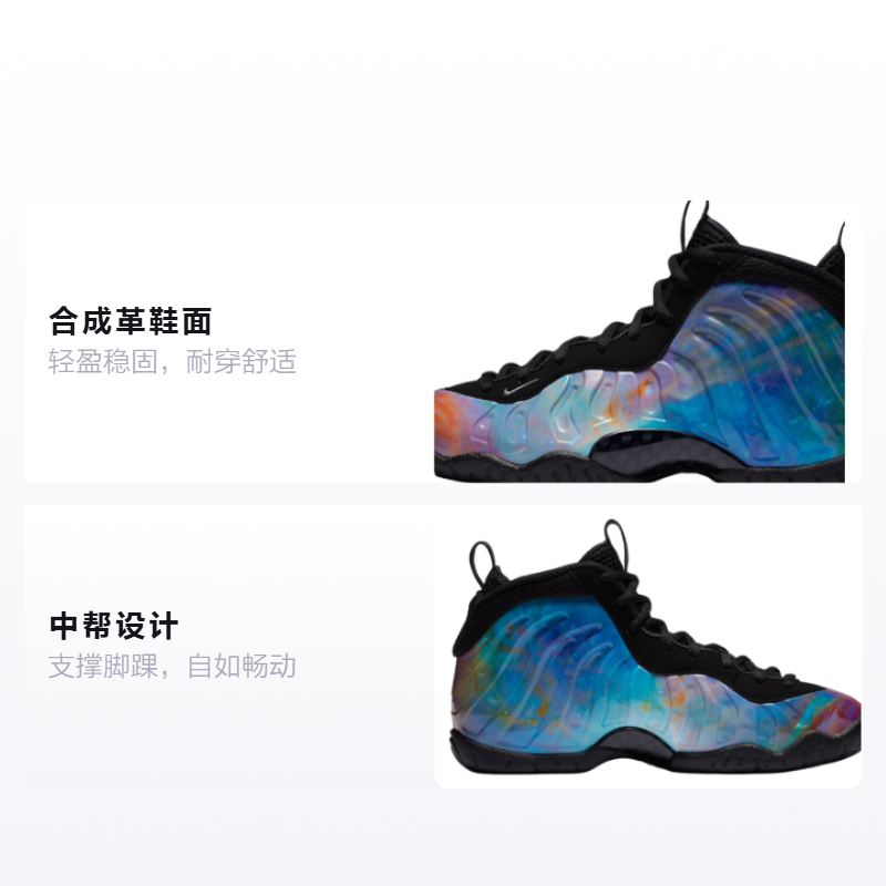 Кроссовки Nike NikeFoamposite One XX "Big Bang" (сине-розовые) — 蓝/黑/橘/粉 — фото 2