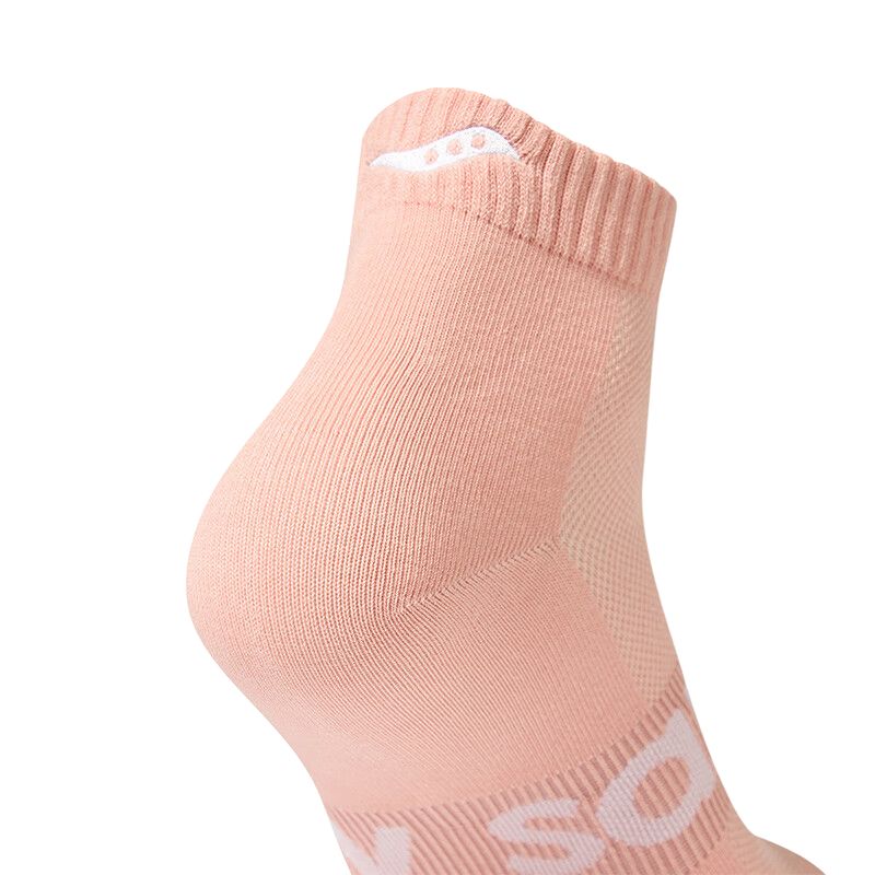 Saucony Polygiene Ankle Socks Unisex 1 Pack Peachy Pink