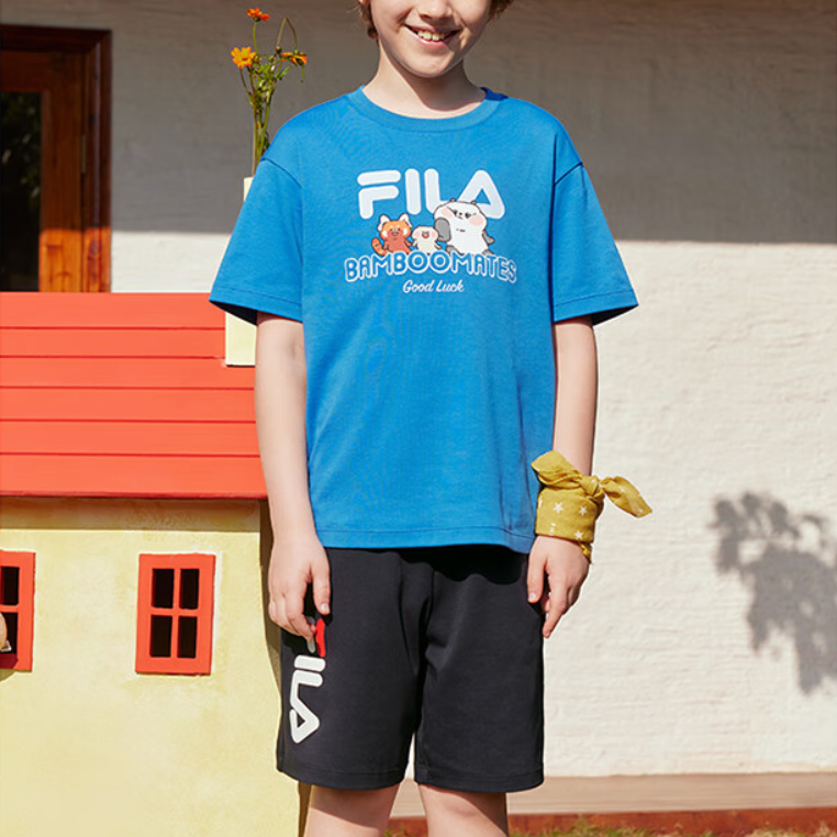 Футболка Fila KIDSBAMBOOMATES (морская волна) — фото 3
