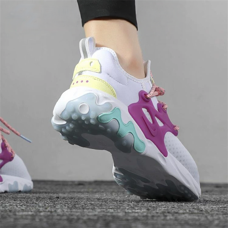 Кроссовки Nike NikeReact Presto (фиолетовые) — Фиолетовый / белый / серый / жёлтый / синий — фото 6