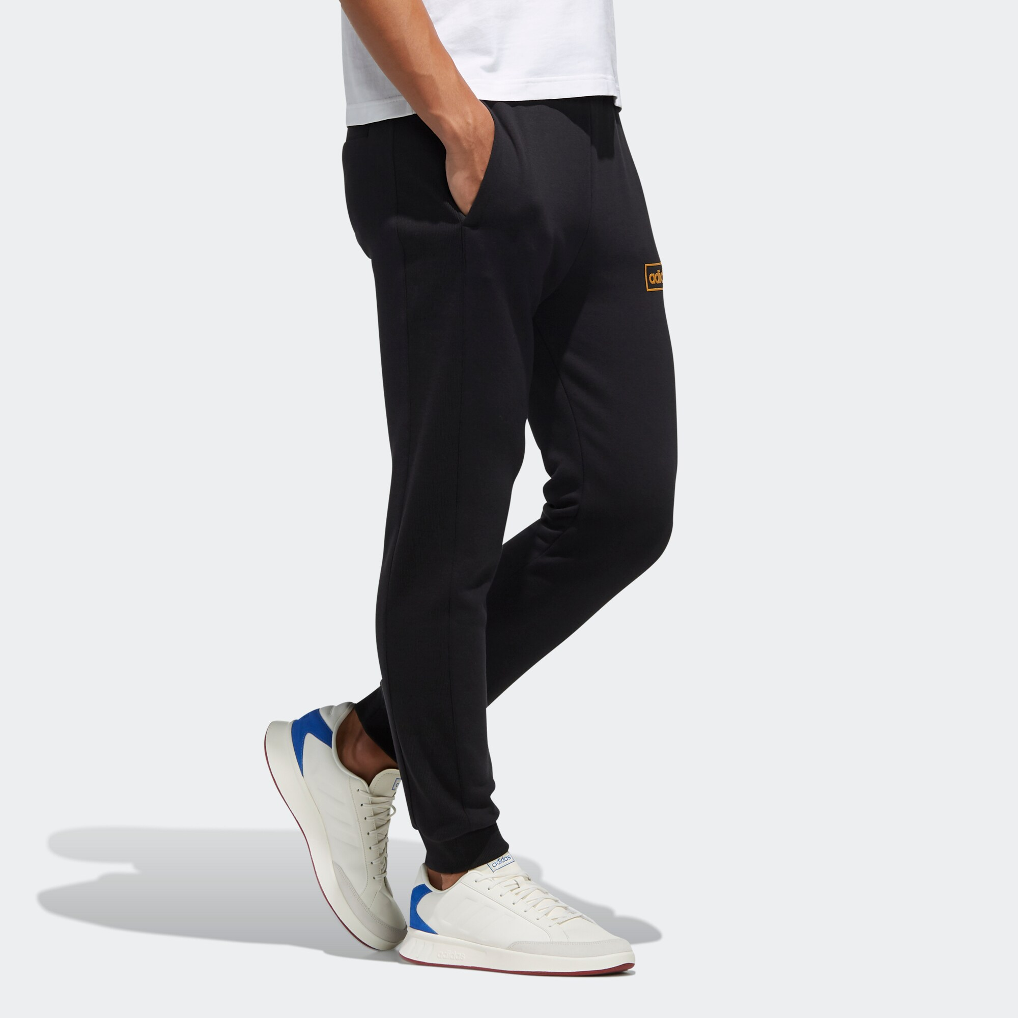 Мужские штаны adidas neo M C+ TP (черные) — фото 5