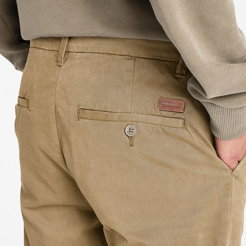 Мужские штаны Timberland AW20 Stretch Chinos (каки) — фото 4