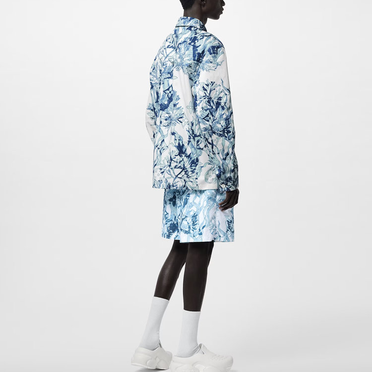 Мужская рубашка Louis Vuitton SS23 (синяя) — фото 4