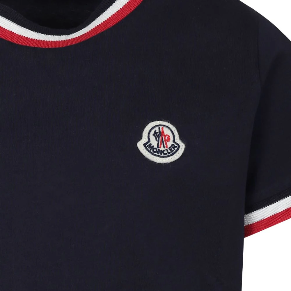 Мужская футболка Moncler (синий) — фото 3