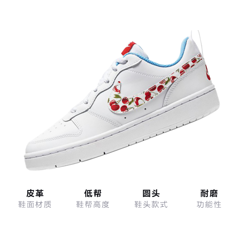 Кеды Nike NikeCourt Borough Low 2 (бело-сине-красный) — Белый / синий / красный — фото 3