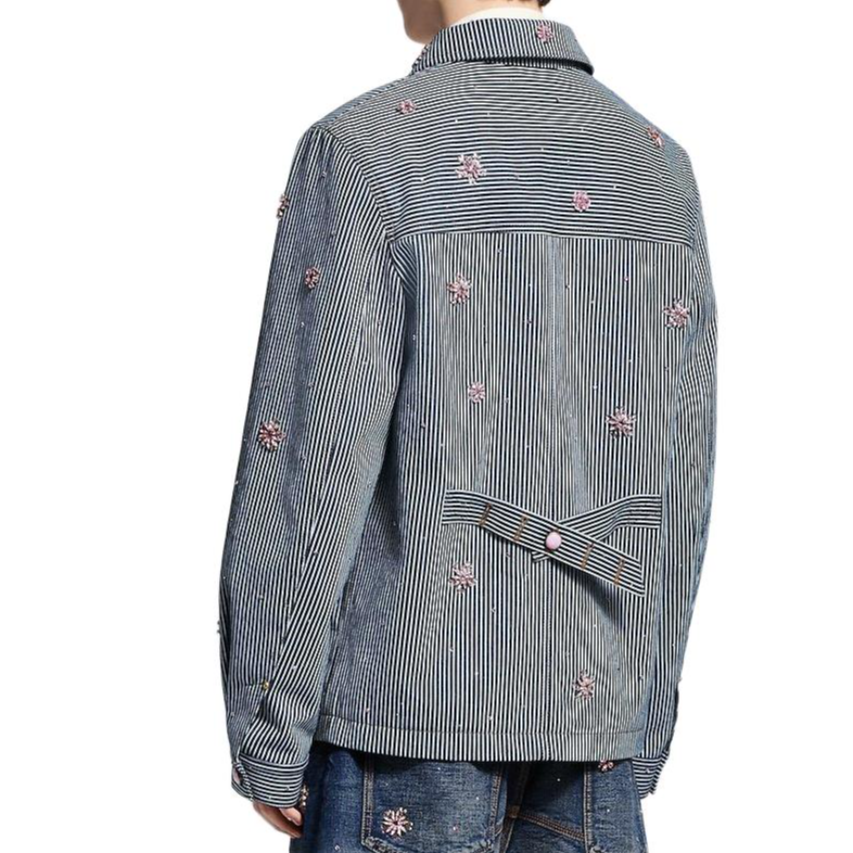 Мужская куртка Louis Vuitton LOUIS VUITTON x Nigo FW25 (синяя) — фото 4