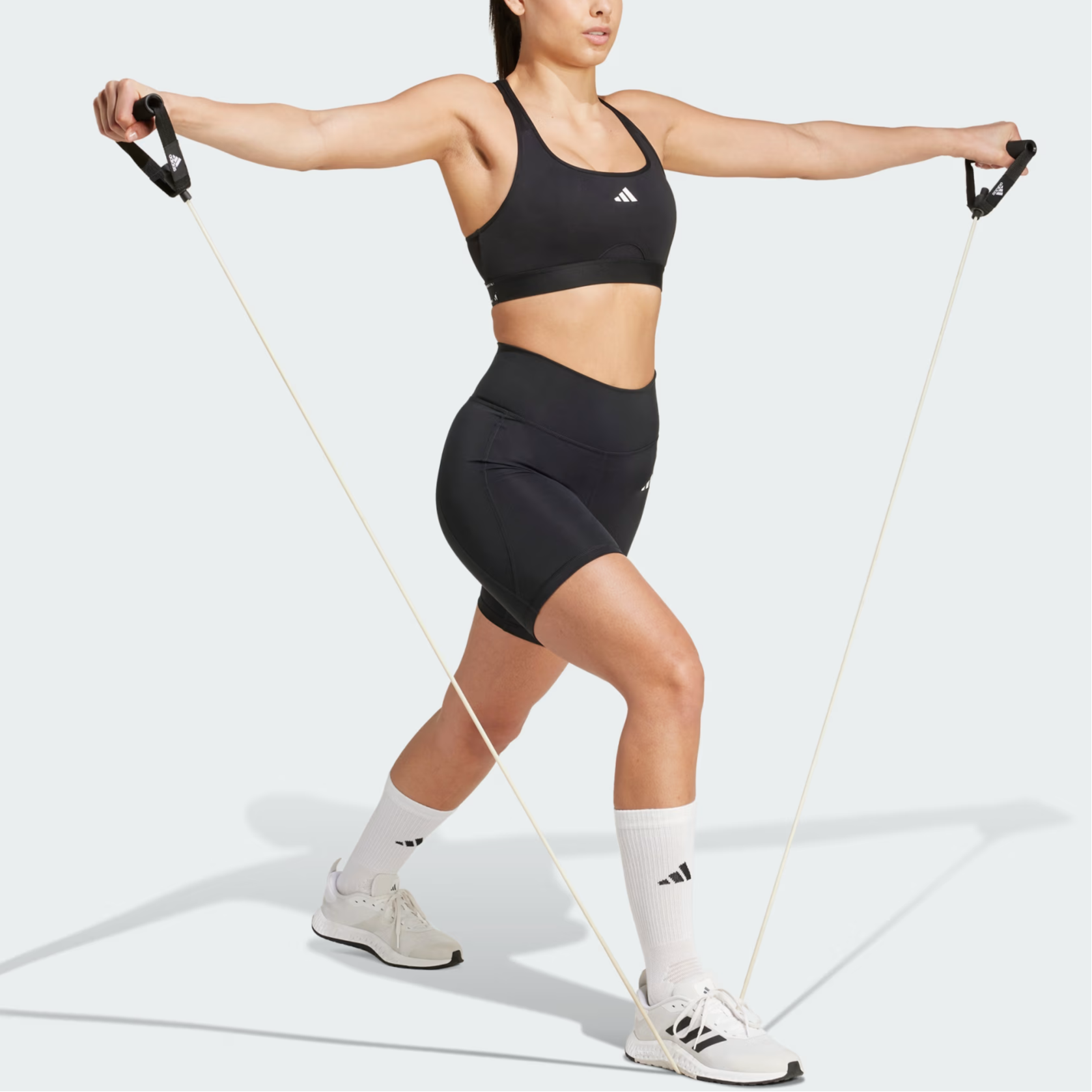 Adidas Free Shipping With AdiClub Optimé Essentials Stash Pocket 7 Inch Short Leggings