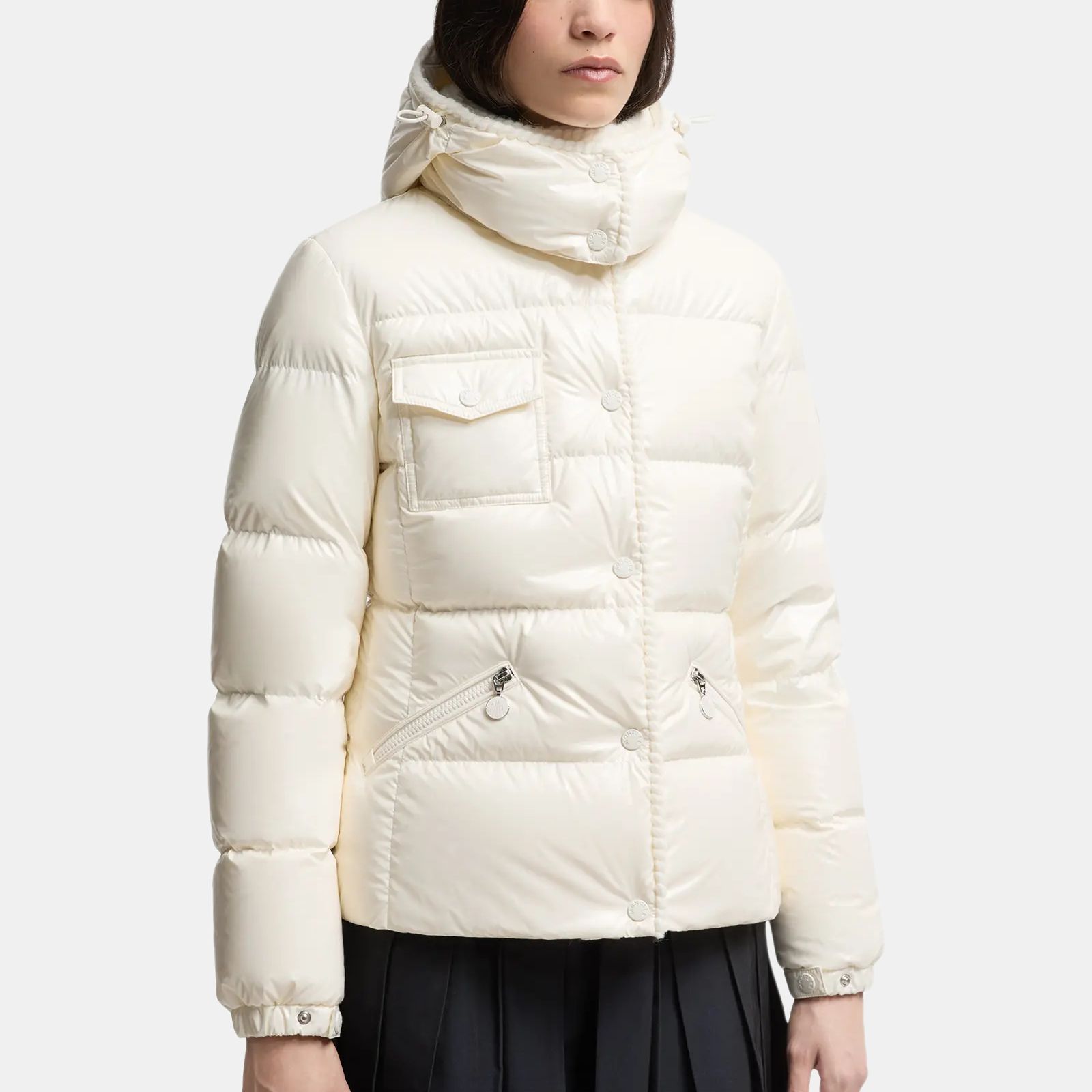 Женская куртка Moncler FW25 Glareins (белый) — фото 4