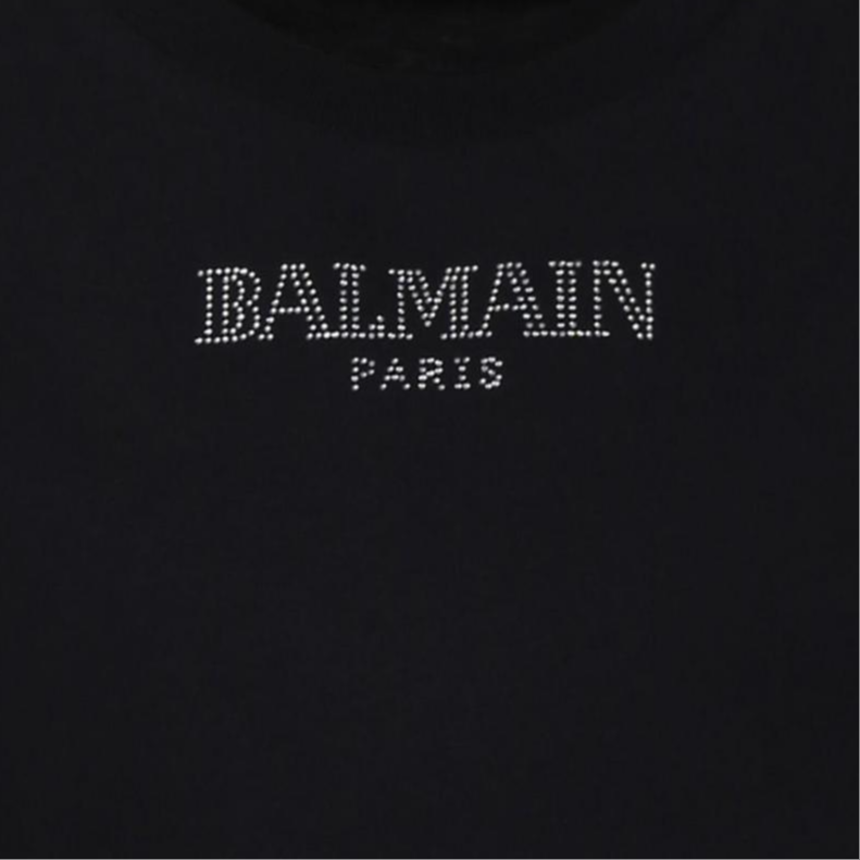 Женская футболка BALMAIN Kids T-shirt (черная) — фото 3